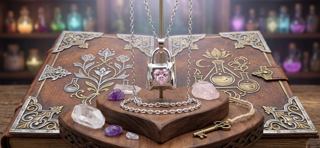 گردنبند پینترستی طرح قفل قلبی